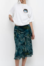Load image into Gallery viewer, Vintage x BELLISSIMA Dark Teal Floral Midi Skirt (M)