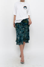 Load image into Gallery viewer, Vintage x BELLISSIMA Dark Teal Floral Midi Skirt (M)