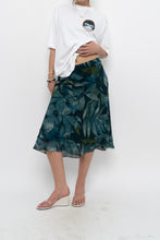 Load image into Gallery viewer, Vintage x BELLISSIMA Dark Teal Floral Midi Skirt (M)