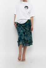 Load image into Gallery viewer, Vintage x BELLISSIMA Dark Teal Floral Midi Skirt (M)