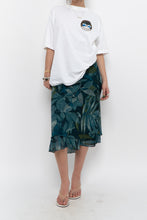 Load image into Gallery viewer, Vintage x BELLISSIMA Dark Teal Floral Midi Skirt (M)