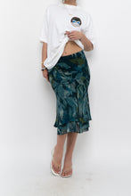 Load image into Gallery viewer, Vintage x BELLISSIMA Dark Teal Floral Midi Skirt (M)