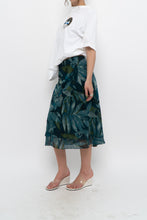 Load image into Gallery viewer, Vintage x BELLISSIMA Dark Teal Floral Midi Skirt (M)