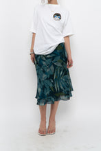 Load image into Gallery viewer, Vintage x BELLISSIMA Dark Teal Floral Midi Skirt (M)