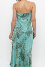 Load image into Gallery viewer, Vintage x BELESSA x Teal Patterned Beaded Silk Dress (M)