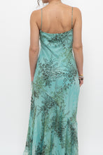 Load image into Gallery viewer, Vintage x BELESSA x Teal Patterned Beaded Silk Dress (M)