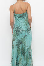 Load image into Gallery viewer, Vintage x BELESSA x Teal Patterned Beaded Silk Dress (M)