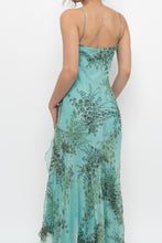 Load image into Gallery viewer, Vintage x BELESSA x Teal Patterned Beaded Silk Dress (M)