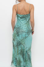 Load image into Gallery viewer, Vintage x BELESSA x Teal Patterned Beaded Silk Dress (M)