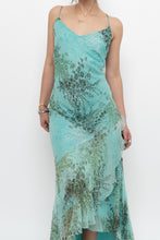 Load image into Gallery viewer, Vintage x BELESSA x Teal Patterned Beaded Silk Dress (M)