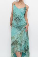 Load image into Gallery viewer, Vintage x BELESSA x Teal Patterned Beaded Silk Dress (M)