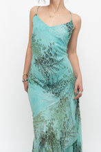 Load image into Gallery viewer, Vintage x BELESSA x Teal Patterned Beaded Silk Dress (M)