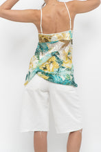 Load image into Gallery viewer, Vintage x Made in Canada x DONNA Teal Floral Flowy Tank (L)