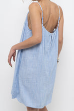 Load image into Gallery viewer, H&amp;M x Blue Striped Linen-blend Dress (S, M)