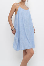 Load image into Gallery viewer, H&amp;M x Blue Striped Linen-blend Dress (S, M)