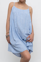 Load image into Gallery viewer, H&amp;M x Blue Striped Linen-blend Dress (S, M)