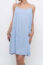 Load image into Gallery viewer, H&amp;M x Blue Striped Linen-blend Dress (S, M)