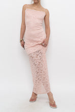 Load image into Gallery viewer, Vintage x Made in Canada x Baby Pink Lace Fitted Dress (S)