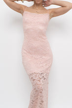 Load image into Gallery viewer, Vintage x Made in Canada x Baby Pink Lace Fitted Dress (S)