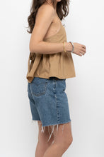 Load image into Gallery viewer, EN SAISON x Gold Cotton Cropped Tank (XS, S)