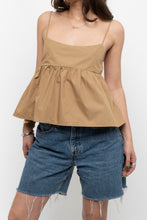 Load image into Gallery viewer, EN SAISON x Gold Cotton Cropped Tank (XS, S)