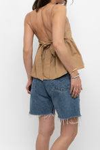 Load image into Gallery viewer, EN SAISON x Gold Cotton Cropped Tank (XS, S)