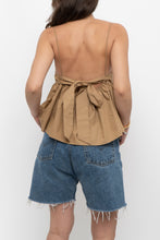 Load image into Gallery viewer, EN SAISON x Gold Cotton Cropped Tank (XS, S)