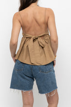 Load image into Gallery viewer, EN SAISON x Gold Cotton Cropped Tank (XS, S)
