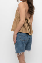 Load image into Gallery viewer, EN SAISON x Gold Cotton Cropped Tank (XS, S)