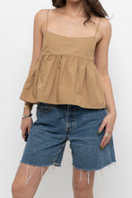 Load image into Gallery viewer, EN SAISON x Gold Cotton Cropped Tank (XS, S)