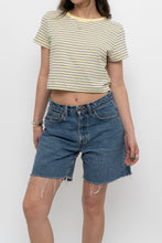 Load image into Gallery viewer, GAP x Yellow Striped Cropped Baby Tee (XS-M)