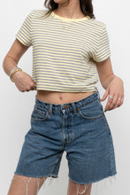 Load image into Gallery viewer, GAP x Yellow Striped Cropped Baby Tee (XS-M)