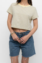 Load image into Gallery viewer, GAP x Yellow Striped Cropped Baby Tee (XS-M)