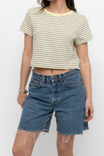 Load image into Gallery viewer, GAP x Yellow Striped Cropped Baby Tee (XS-M)