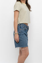 Load image into Gallery viewer, GAP x Yellow Striped Cropped Baby Tee (XS-M)