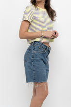 Load image into Gallery viewer, GAP x Yellow Striped Cropped Baby Tee (XS-M)