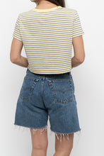 Load image into Gallery viewer, GAP x Yellow Striped Cropped Baby Tee (XS-M)