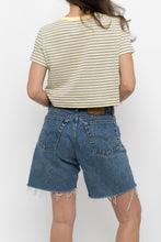 Load image into Gallery viewer, GAP x Yellow Striped Cropped Baby Tee (XS-M)