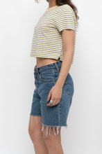Load image into Gallery viewer, GAP x Yellow Striped Cropped Baby Tee (XS-M)