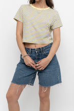 Load image into Gallery viewer, GAP x Yellow Striped Cropped Baby Tee (XS-M)