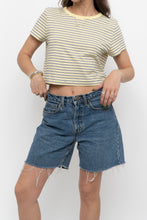 Load image into Gallery viewer, GAP x Yellow Striped Cropped Baby Tee (XS-M)