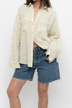 Load image into Gallery viewer, MASSIMO DUTI x Yellow Striped Cotton Buttonup (XS-M)