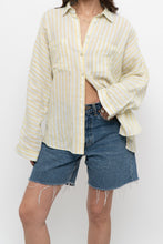 Load image into Gallery viewer, MASSIMO DUTI x Yellow Striped Cotton Buttonup (XS-M)