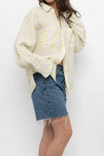 Load image into Gallery viewer, MASSIMO DUTI x Yellow Striped Cotton Buttonup (XS-M)