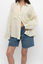 Load image into Gallery viewer, MASSIMO DUTI x Yellow Striped Cotton Buttonup (XS-M)