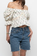 Load image into Gallery viewer, Modern x Cropped Off-Shoulder Floral Top (XS-M)