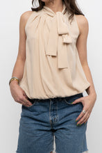Load image into Gallery viewer, Vintage x MAX MARA Nude Silk Blouse (S, M)