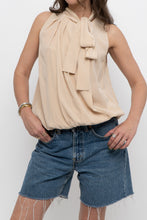 Load image into Gallery viewer, Vintage x MAX MARA Nude Silk Blouse (S, M)