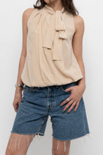 Load image into Gallery viewer, Vintage x MAX MARA Nude Silk Blouse (S, M)