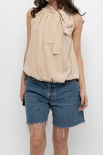 Load image into Gallery viewer, Vintage x MAX MARA Nude Silk Blouse (S, M)